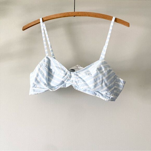 Mare Mare‎ X Anthropologie Striped Buttondown Bralette Shirt Set Small - Picture 11 of 13